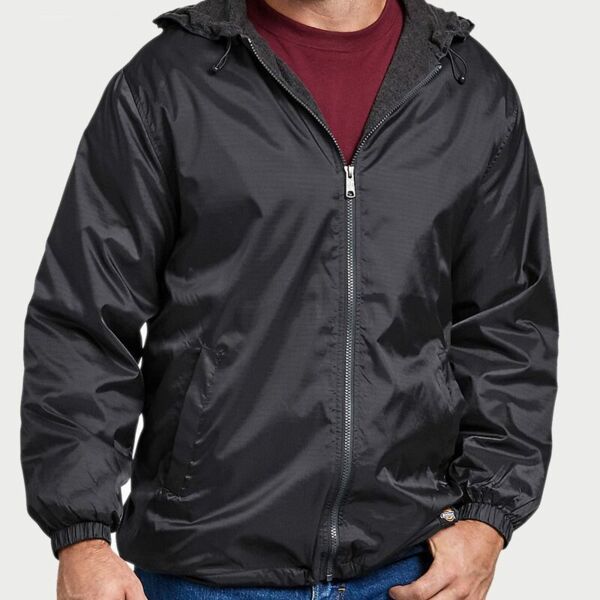 Fleece Lined Nylon Hooded Jacket Thumbnail