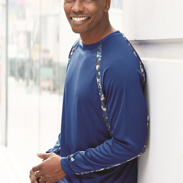 Digital Camo Hook Long Sleeve T-Shirt Thumbnail