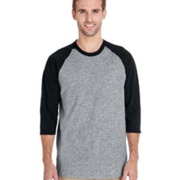 Adult Heavy Cotton™ Three-Quarter Raglan Sleeve T-Shirt Thumbnail
