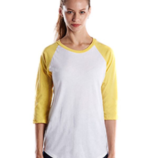 Ladies' 4.3 oz., 3/4-Sleeve Baseball Raglan Thumbnail