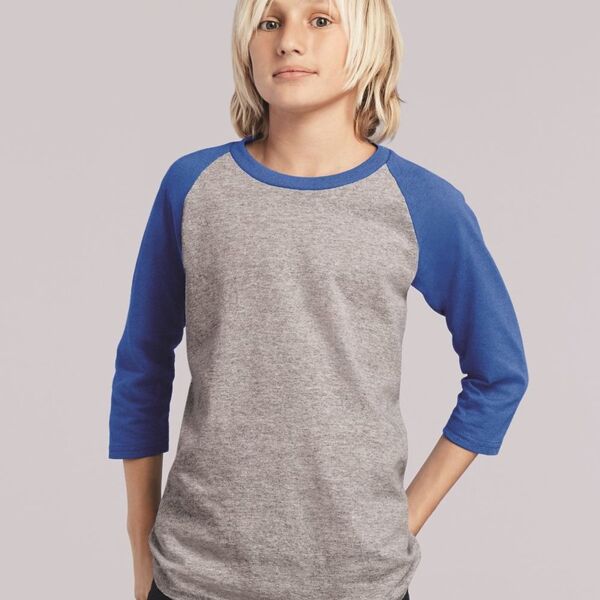 Heavy Cotton™ Youth Raglan Three-Quarter Sleeve T-Shirt Thumbnail