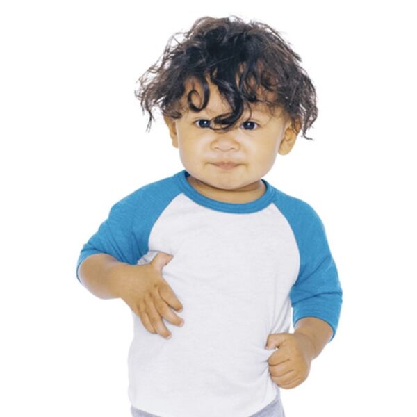 Infant Poly/Cotton Three-Quarter Sleeve Raglan Tee Thumbnail