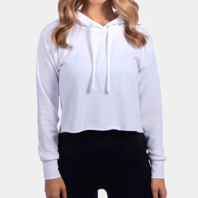 Ladies' Laguna Cropped Pullover Hooded Sweatshirt Thumbnail
