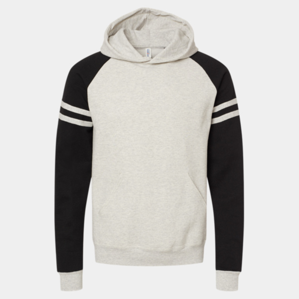 Unisex Nublend® Varsity Colorblocked Raglan Hooded Sweatshirt Thumbnail