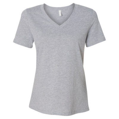Women's Relaxed Heather CVC V-Neck Tee Thumbnail