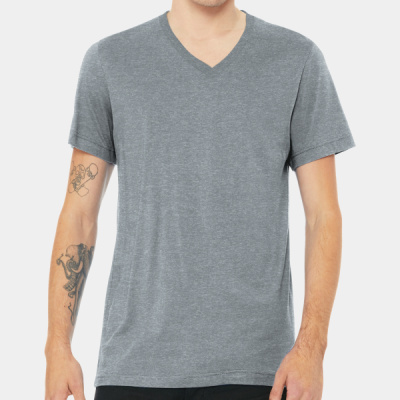 Unisex Heather CVC V Neck Tee Thumbnail