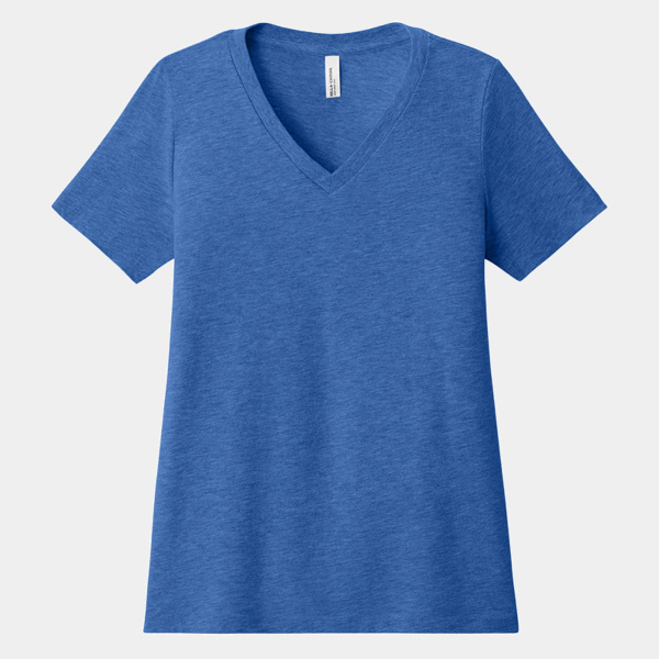 Women's Relaxed Heather CVC V Neck Tee Thumbnail