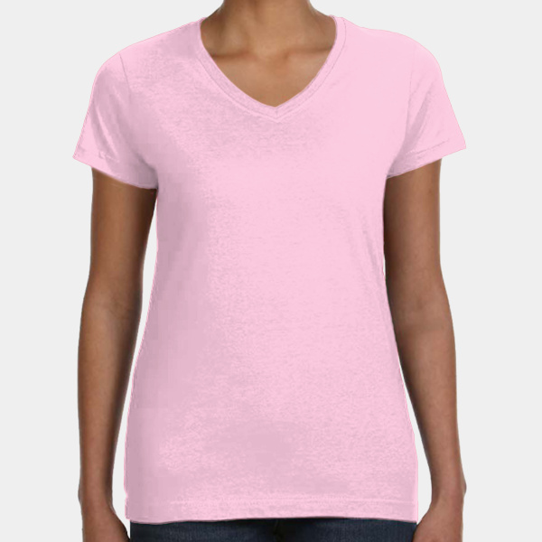 Ladies' V-Neck Fine Jersey T-Shirt Thumbnail