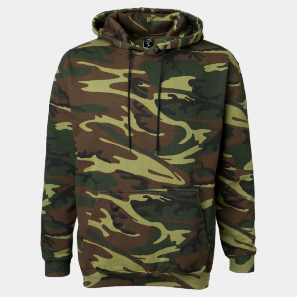 Unisex Camo Fleece Hoodie Sweatshirt Thumbnail