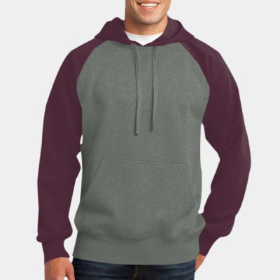Raglan Colorblock Pullover Hooded Sweatshirt Thumbnail