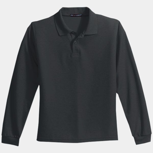 Youth Long Sleeve Silk Touch Polo Thumbnail