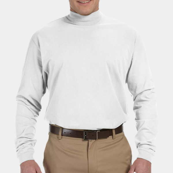Adult Sueded Cotton Jersey Mock Turtleneck Thumbnail