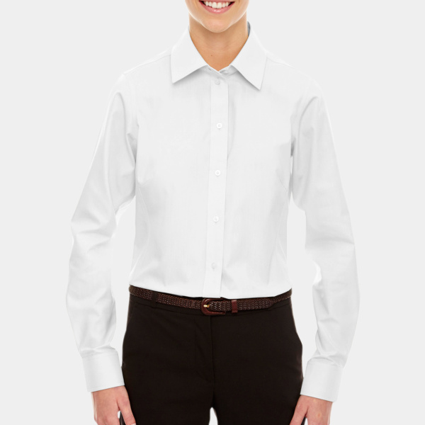Ladies' Crown Collection® Solid Oxford Woven Shirt Thumbnail