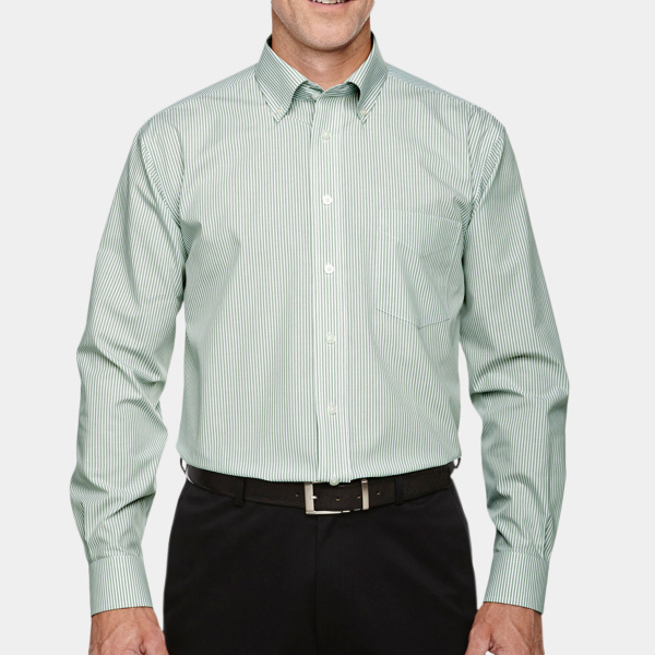 Men's Crown Collection® Banker Stripe Woven Shirt Thumbnail