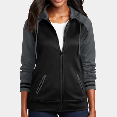 Women's Sport Wick ® Varsity Fleece Full Zip Hooded Jacket Thumbnail