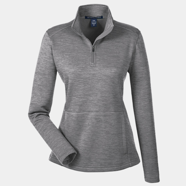 Ladies' Newbury Mélange Fleece Quarter-Zip Thumbnail