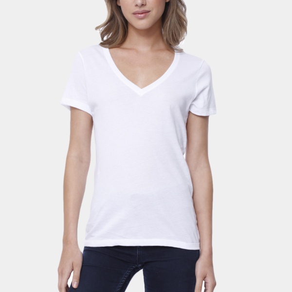 Ladies' Cotton V-Neck T-Shirt Thumbnail