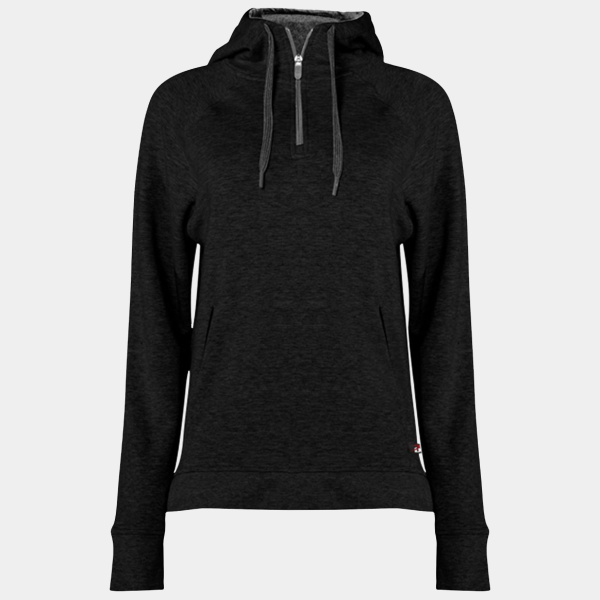 Women's FitFlex French Terry Quarter-Zip Hooded Pullover Thumbnail