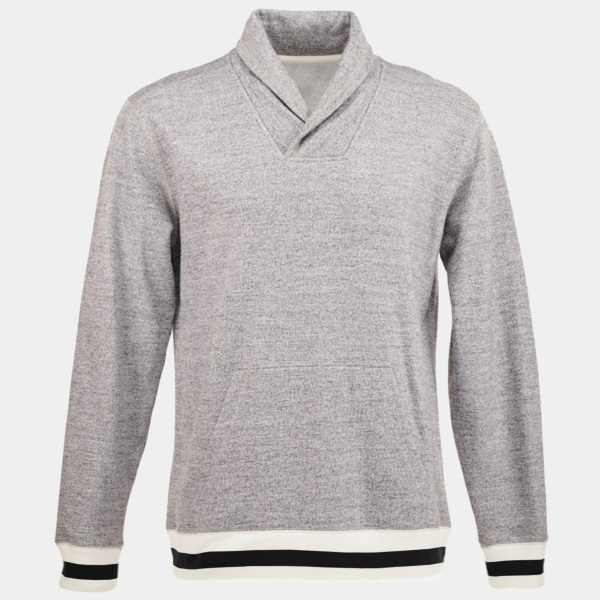 Men's Peppered Fleece Shawl Collar Sweatshirt Thumbnail