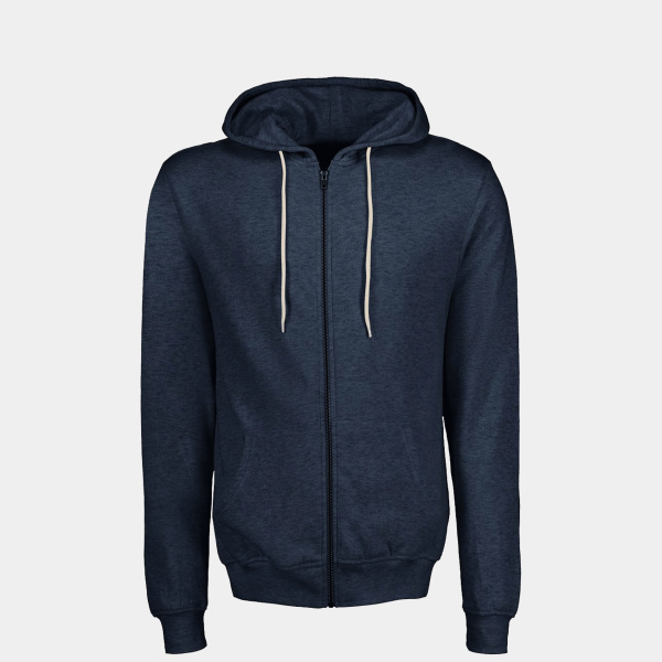 Unisex Retro Heather Full-Zip Hooded Sweatshirt Thumbnail