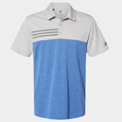 Men's Heathered Colorblocked 3-Stripes Polo Thumbnail
