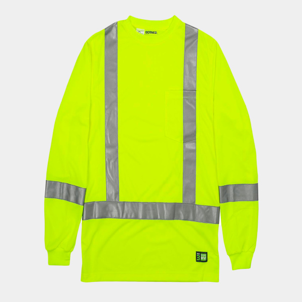 Men's Tall Hi-Vis Class 3 Performance Long Sleeve T-Shirt Thumbnail