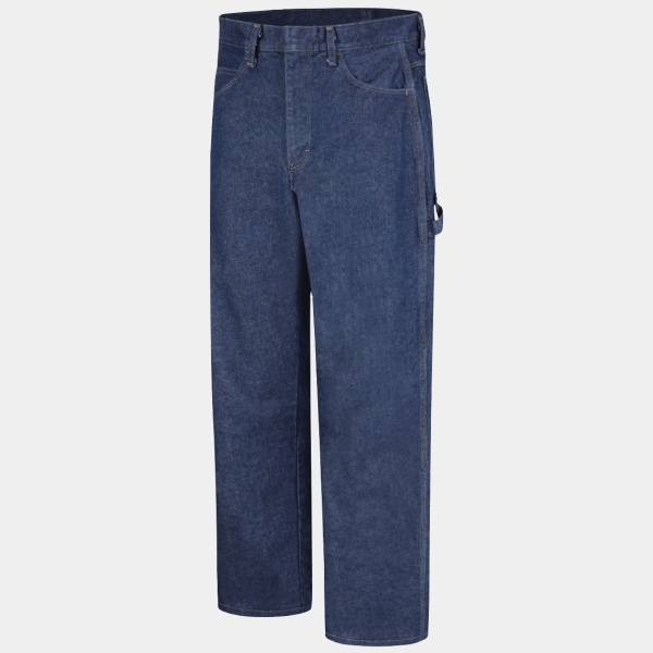 Men's Extended Sizes Flame Resistant Pre-Washed Denim Dungaree Thumbnail