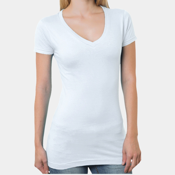 Ladies' USA Made V-Neck T-Shirt Thumbnail